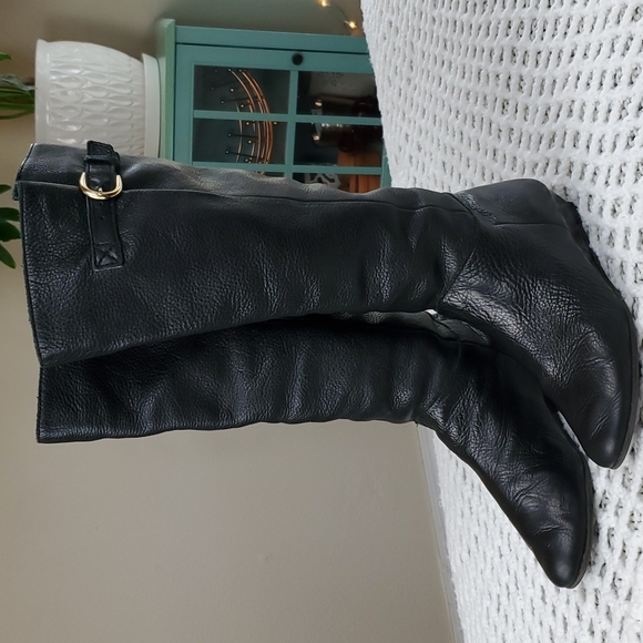 Steve Madden Intyce Pebbled Leather Slouchy Riding Soletech Boots - Picture 6 of 16